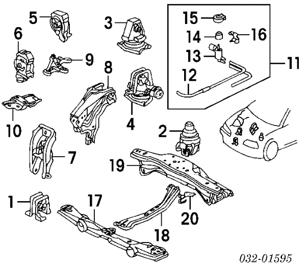 Poduszka (podpora) silnika prawa 50806SV4981 Honda