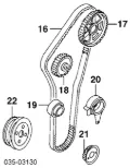 Koło zębatewalcowe wałka rozrządu silnika Mazda 323 BA