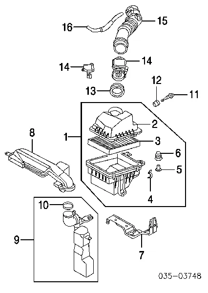 Obudowa filtra powietrza Mazda 323 F VI