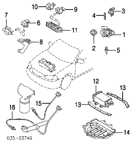 Czujnik temperatury płynu chłodzącego (włączenia wentylatora chłodnicy) KLK118840 Mazda