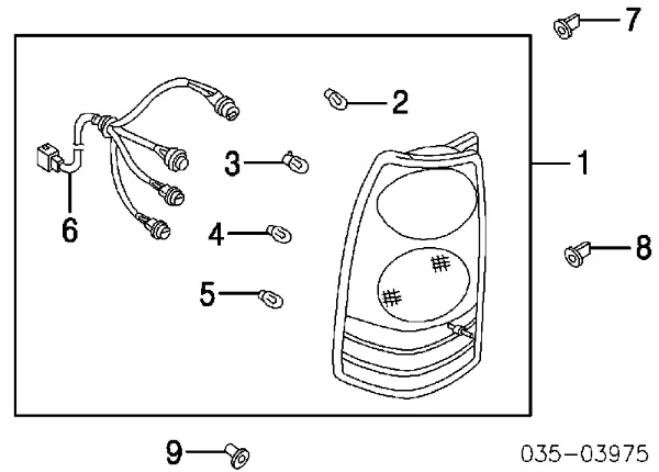 Lampa zespolona tylna lewa Mazda MPV II