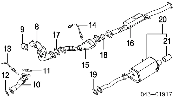 Tłumik, tylna część 44300SA040 Subaru