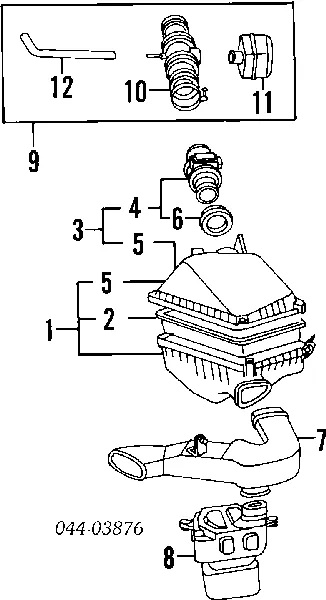 Czujnik przepływu powietrza, przepływomierz powietrza M.A.F. 2225020020 Toyota