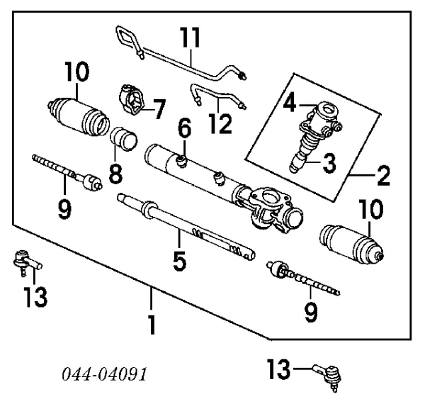 Listwa kierownicza (maglownica) 4425033250 Toyota