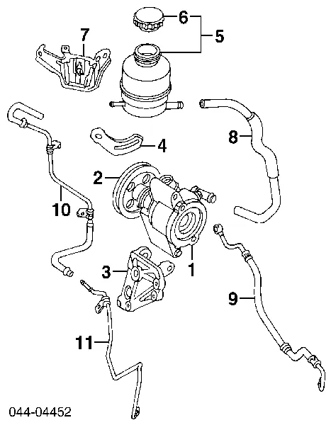Pompa wspomagania hydraulicznego kierownicy 4432042012 Toyota