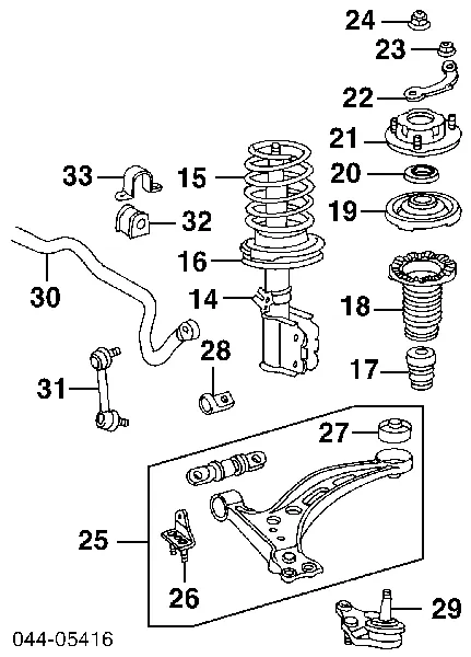 Tuleja stabilizatora przedniego 4881533050 Toyota