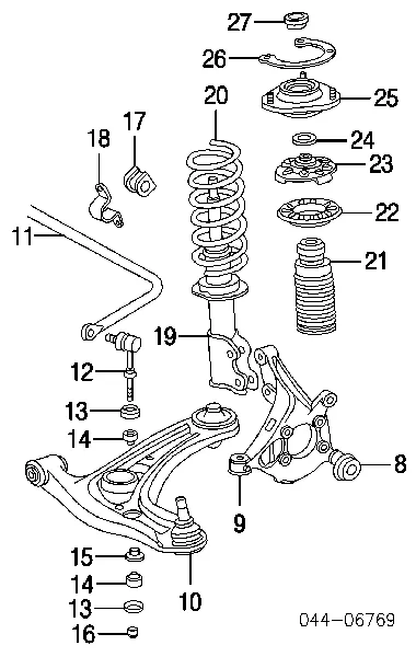 Łącznik stabilizatora tylnego Toyota Yaris P10