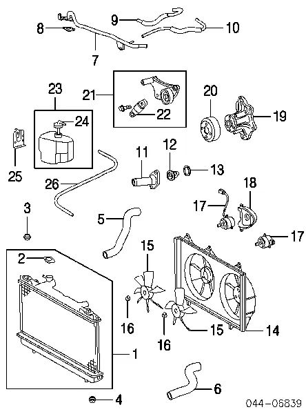 Koło pasowe pompy wodnej Toyota Avensis II