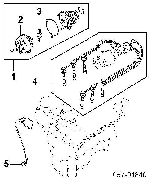 Kopułka rozdzielacza zapłonu MD619511 Mitsubishi