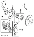 Zacisk hamulcowy tylny lewy Mitsubishi Galant E5A, E7A, E8A