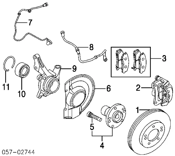 Łożysko piasty przedniej GH040135 GMB