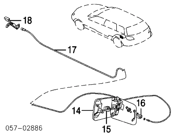 Klapka wlewu paliwa Mitsubishi Outlander I