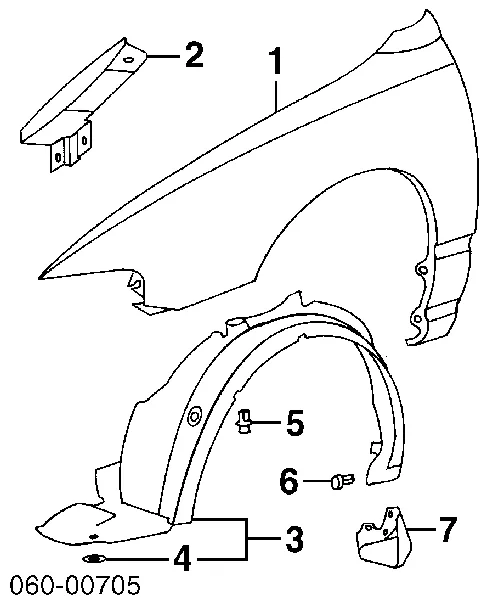 Błotnik przedni lewy Hyundai Lantra II