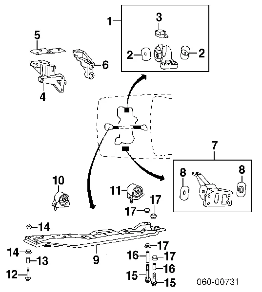 Poduszka (podpora) silnika prawa Hyundai Lantra II