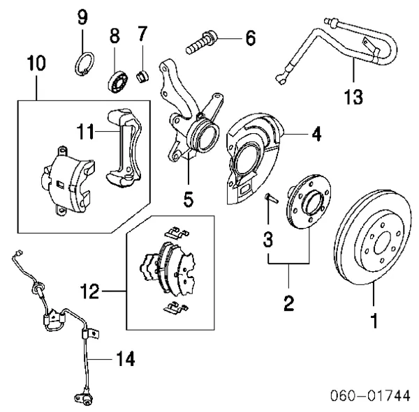 Klocki hamulcowe przednie tarczowe 581013CA80 Hyundai/Kia