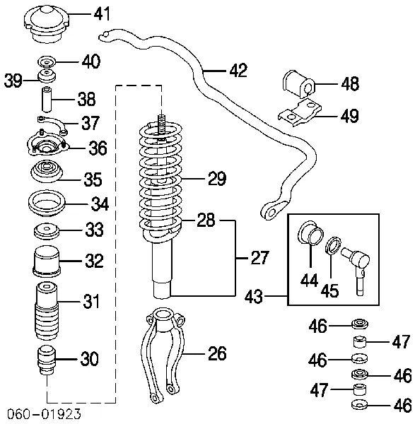 Łącznik stabilizatora przedniego 5483038110 Hyundai/Kia