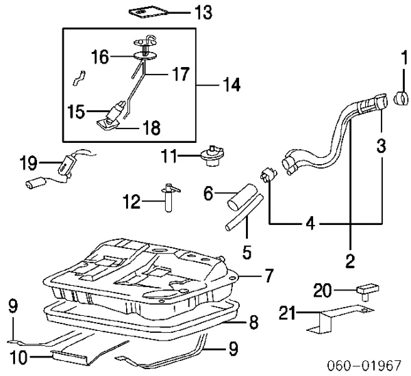Czujnik poziomu paliwa w zbiorniku KIA Magentis I
