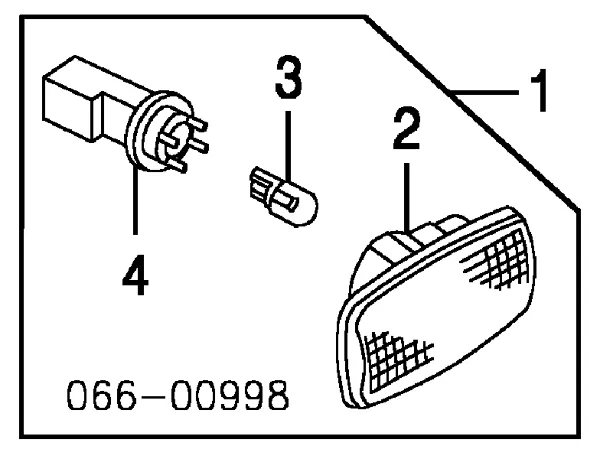Powtarzacz kierunkowskazu na błotniku 261601N000 Nissan/Infiniti