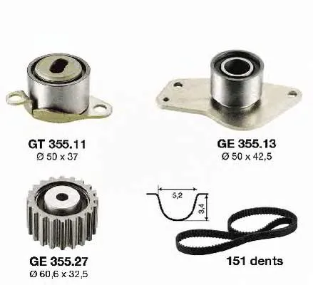 Pasek rozrządu, zestaw 530018510 LUK