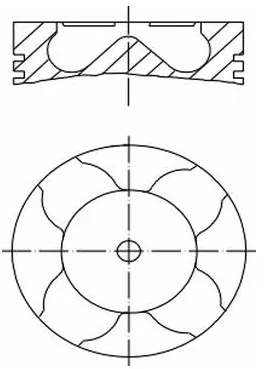 Tłok, komplet na 1 cylinder, 2. naprawa (+0,50) Audi A8 D2