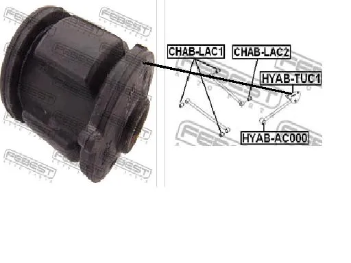 Silentblock czopu tylnego T25C020 RBI