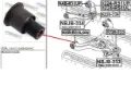 Silentblock przedniego wahacza dolnego Nissan Pathfinder R51M