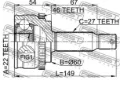 Przegub homokinetyczny przedni zewnętrzny Mazda CX-5 KE, GH