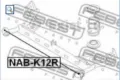 Silentblock tylnej belki Nissan Tiida C11