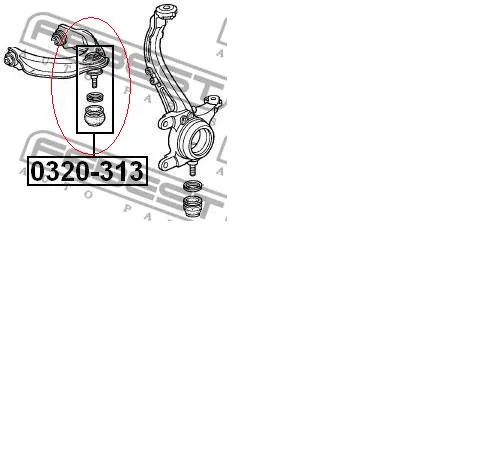 Sworzeń wahacza górny 51270SFE003 Honda