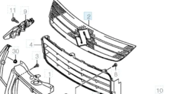 Atrapa grill Suzuki SX4