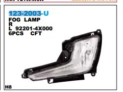 Lampa przeciwmgielna lewa 922014X000 Hyundai/Kia