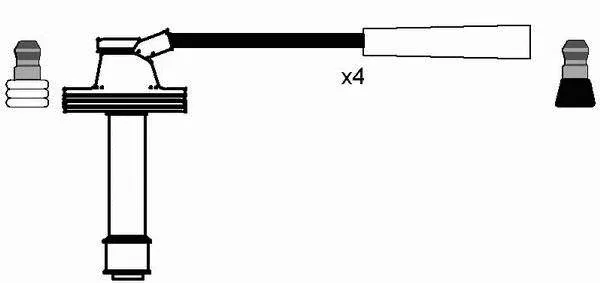 Zestaw przewodów wysokiego napięcia 7431275284 Renault (RVI)