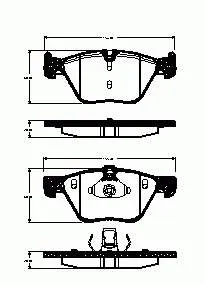 Klocki hamulcowe przednie tarczowe 34112288875 BMW