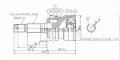 Przegub homokinetyczny przedni zewnętrzny Daihatsu Terios J100, J102, J122