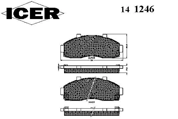 Klocki hamulcowe przednie tarczowe 0K72A3328Z Hyundai/Kia