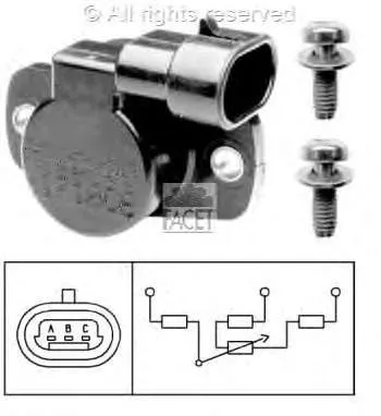 Czujnik położenia przepustnicy (potencjometr) 19201H Peugeot/Citroen
