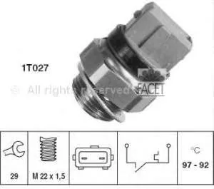  Czujnik temperatury płynu chłodzącego (włączenia wentylatora chłodnicy) Citroen Berlingo autobus (MF) (1996 - 2008) 