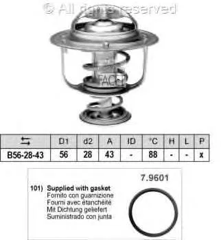 Termostat 1634054040 Toyota