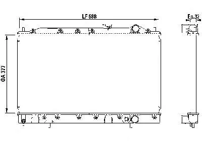 Chłodnica silnika Mitsubishi Lancer IV
