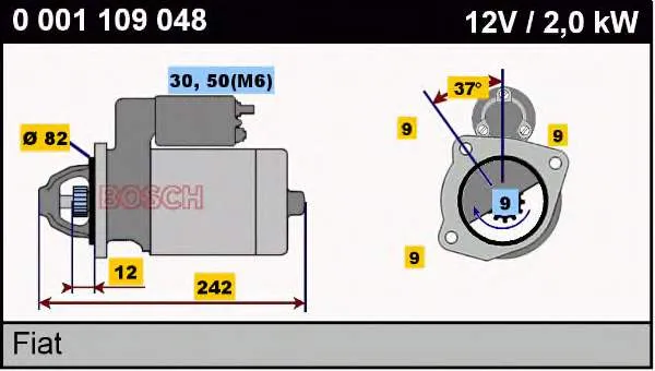 Rozrusznik 0001109048 Bosch