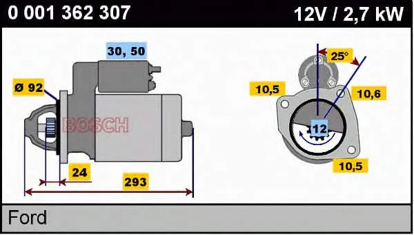 Rozrusznik 0001362307 Bosch