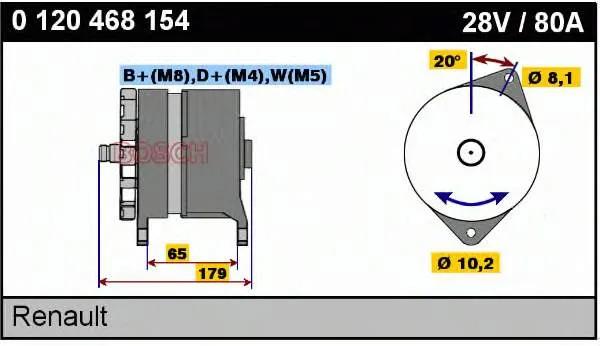 Alternator 7421324077 Renault (RVI)