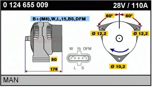 Alternator 51261017268 MAN