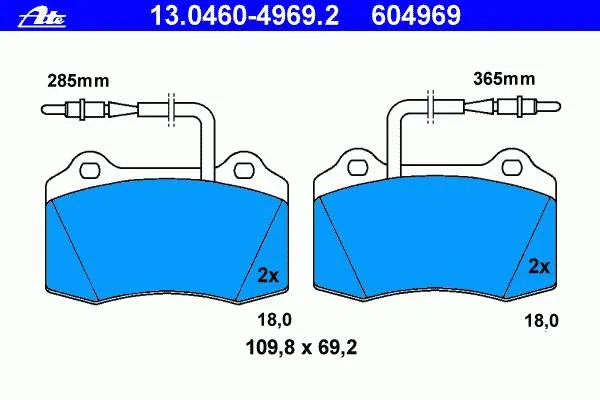 Klocki hamulcowe przednie tarczowe 425251 Peugeot/Citroen