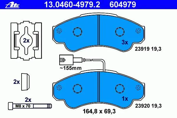 Klocki hamulcowe przednie tarczowe 77364859 Fiat/Alfa/Lancia