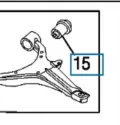 Silentblock przedniego wahacza dolnego 51392S5A701 Honda