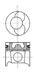 Tłok, komplet do jednego cylindru, STD 8710150000 Nural