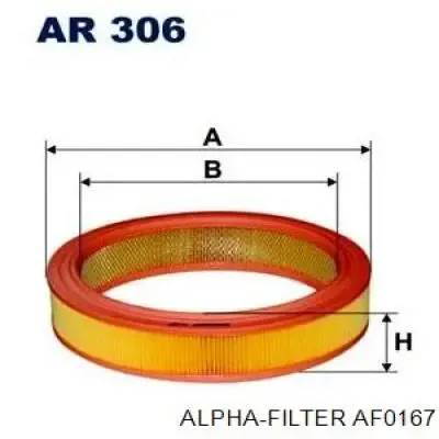 Filtr powietrza AF0167 Alpha Filter