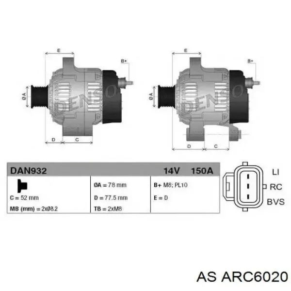 Mostek prostowniczy alternatora = Moster diodowy alternatora 4M5T10300UA Ford