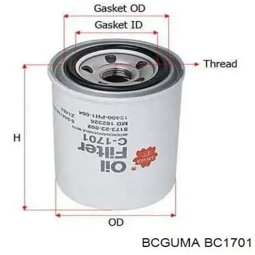 Silentblock przedniego wahacza dolnego BC1701 Bcguma